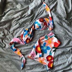 SHEIN Floral High Waisted Bikini
